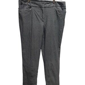 George Navy Blue & White Geometric Tapered Pants - Size 10